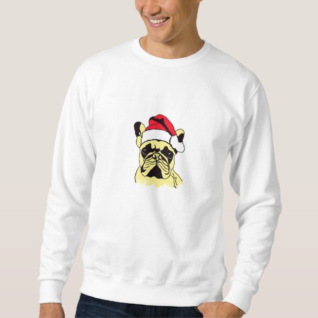 French Bulldog Christmas Cartoon Sweatshirt (Front)