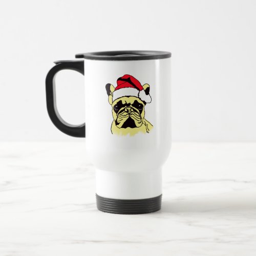 French Bulldog Christmas Cartoon Travel Mug