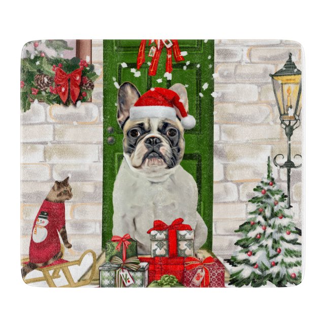 French Bulldog Christmas  Cutting Board (Front)