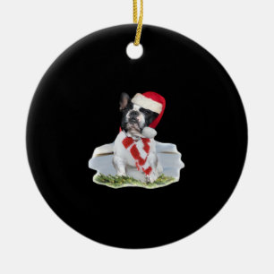 French Bulldog Christmas Day Holidays Gifts Classi Ceramic Ornament