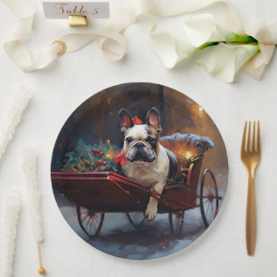 French Bulldog Christmas Festive Season Paper Plates