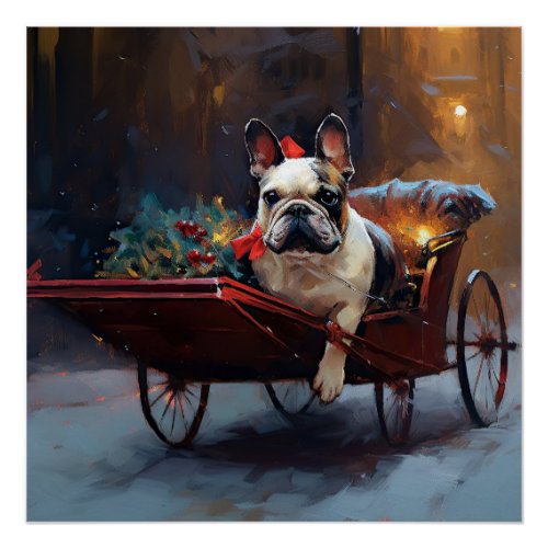 French Bulldog Christmas Festive Season Poster