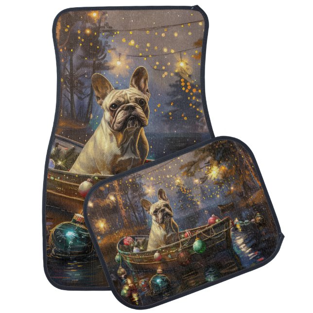 French Bulldog Christmas Festive Voyage  Car Floor Mat (Set)