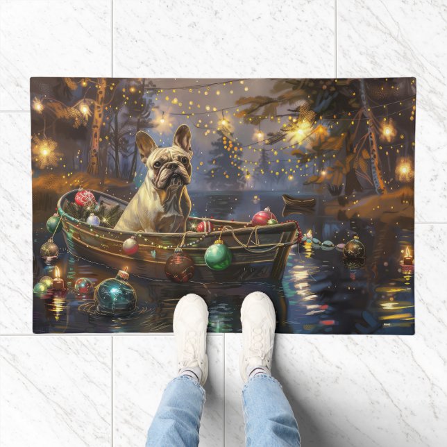 French Bulldog Christmas Festive Voyage  Doormat (Indoor)