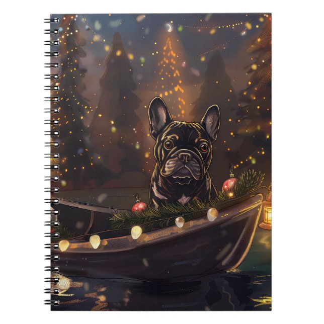 French Bulldog Christmas Festive Voyage Notebook (Front)
