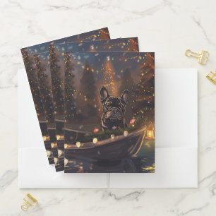 French Bulldog Christmas Festive Voyage Pocket Folder