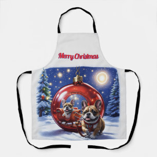 French Bulldog Christmas French Bulldog Apron