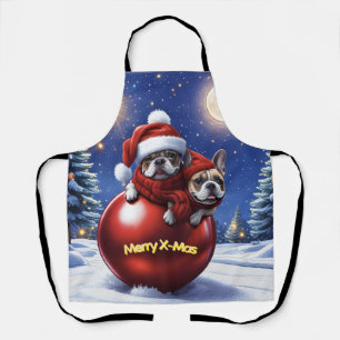 French Bulldog Christmas French Bulldog Apron