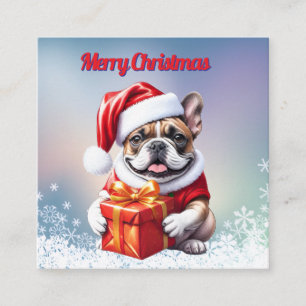French Bulldog Christmas French Bulldog Enclosure Card