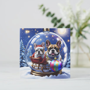 French Bulldog Christmas French Bulldog Invitation