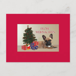 French Bulldog Christmas French Bulldog Postcard