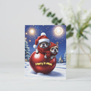 French Bulldog Christmas French Bulldog Postcard