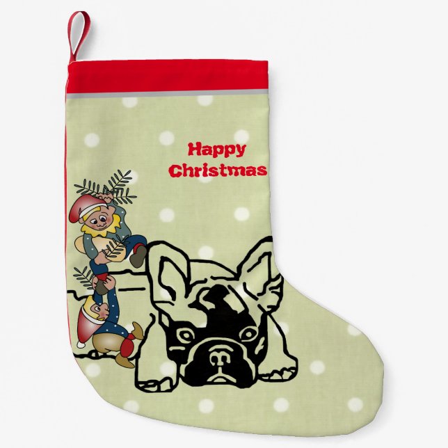 French Bulldog Christmas French Bulldog Small Christmas Stocking (Front)