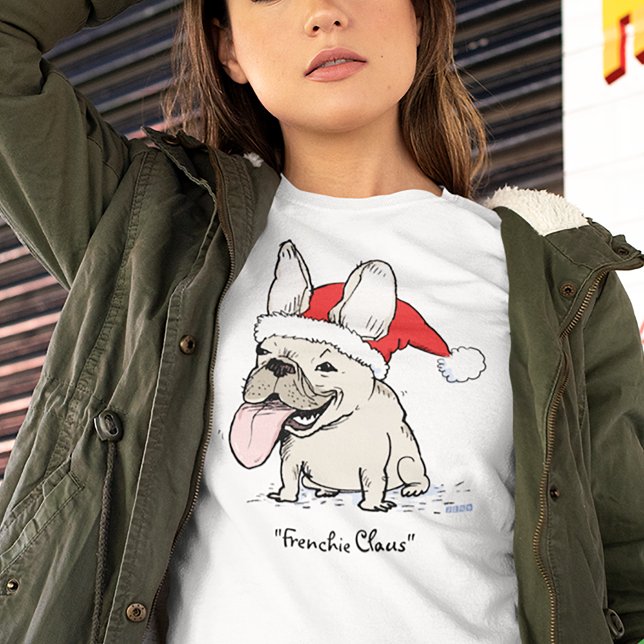 French Bulldog Christmas Frenchie Dog Santa Clause T-Shirt (Creator Uploaded)