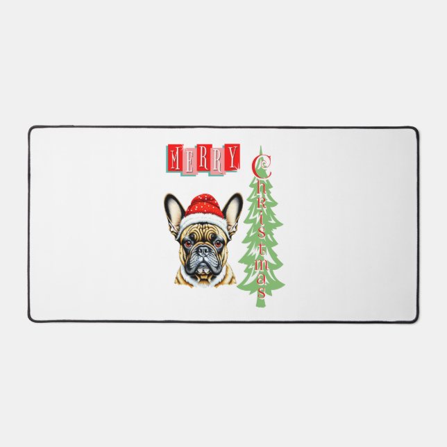 French Bulldog Christmas gift   Desk Mat (Front)