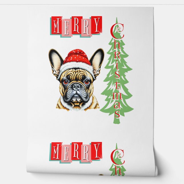 French Bulldog Christmas gift   Wallpaper (Unrolling)
