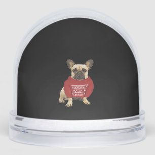 French Bulldog Christmas gifts and christmas sweat Snow Globe