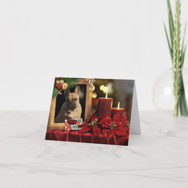 French Bulldog Christmas Gifts Holiday Card (Front)