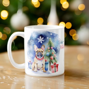 French Bulldog Christmas greetings for dog people Coffee Mug