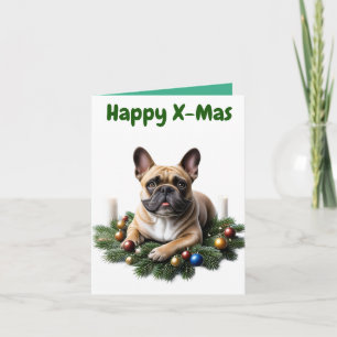 French Bulldog Christmas Holiday Card
