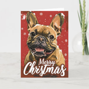 French Bulldog Christmas  Holiday Card