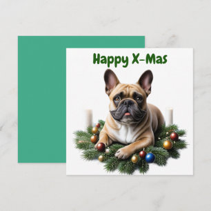 French Bulldog Christmas Holiday Card