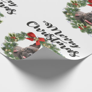 French bulldog Christmas holiday Wrapping Paper