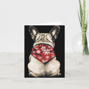 French Bulldog Christmas Lights Dog Lover Xmas Paj Card