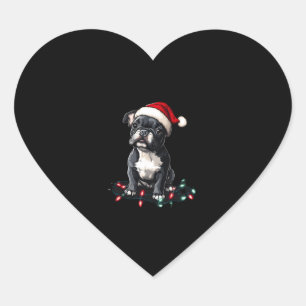 French Bulldog Christmas Lights Xmas Dogs Gifts Me Heart Sticker