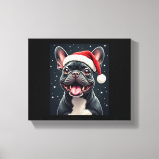 French Bulldog Christmas Long Sleeve T-Shirt Canvas Print