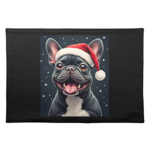 French Bulldog Christmas Long Sleeve T-Shirt Cloth Placemat