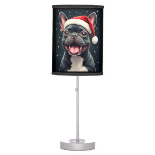 French Bulldog Christmas Long Sleeve T-Shirt Table Lamp
