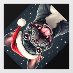 French Bulldog Christmas Long Sleeve T-Shirt Wall Decal