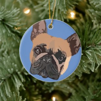 French Bulldog Christmas Ornament