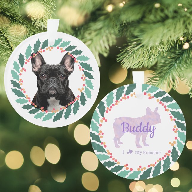 French Bulldog Christmas Ornament – Custom Gift (Creator Uploaded)