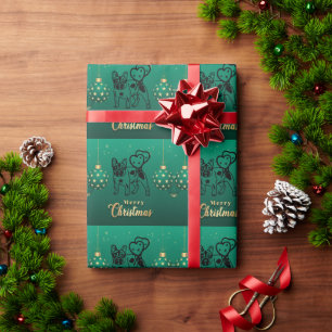French Bulldog Christmas Party Wrapping Paper