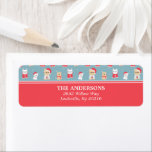 French Bulldog Christmas Pattern Address Label<br><div class="desc">French Bulldog Christmas Pattern Address label</div>