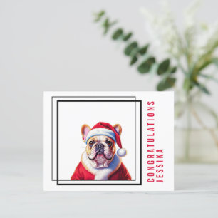 French Bulldog Christmas Postcard
