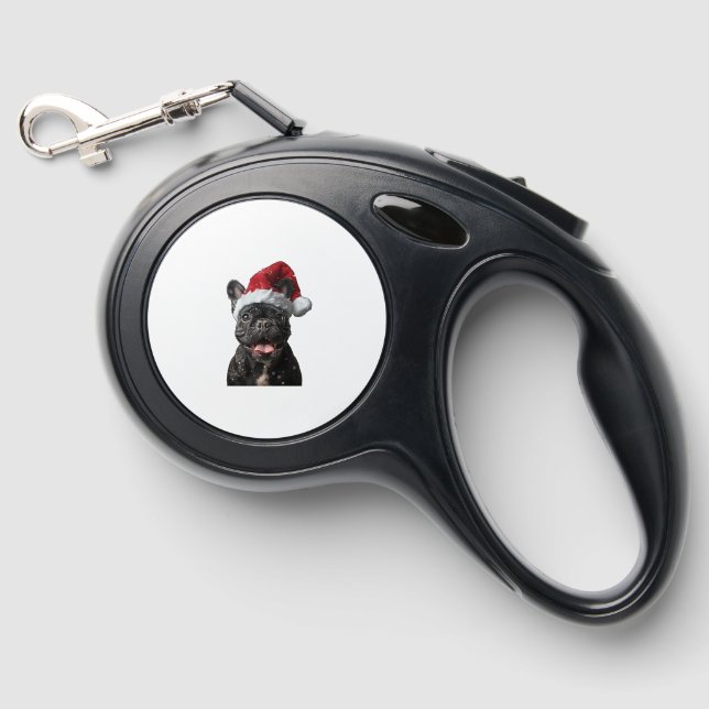 French Bulldog Christmas  Retractable Pet Leash (Front)