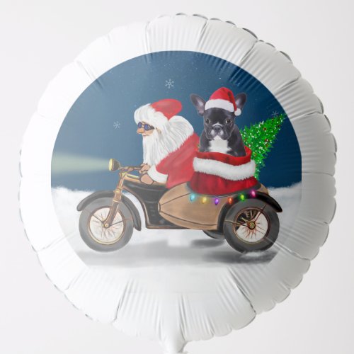 French Bulldog Christmas Santa Claus  Balloon