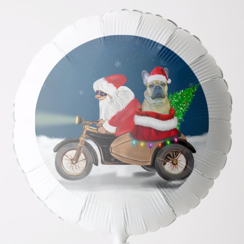 French Bulldog Christmas Santa Claus   Balloon