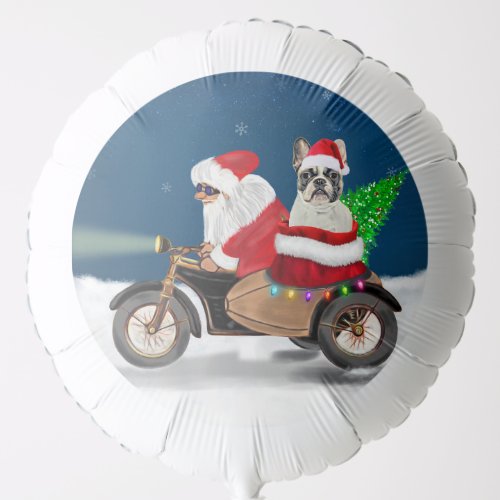 French Bulldog Christmas Santa Claus   Balloon