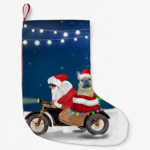 French Bulldog Christmas Santa Claus   Small Christmas Stocking