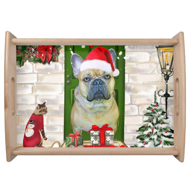 French Bulldog Christmas   Serving Tray (Front)