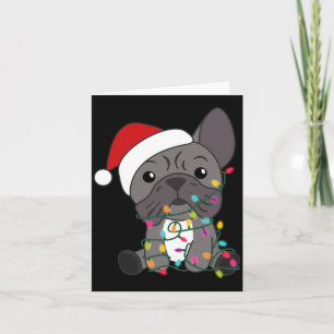 French Bulldog Christmas Snow Winter Animals Card