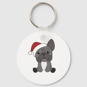 French Bulldog Christmas Snow Winter Animals Keychain