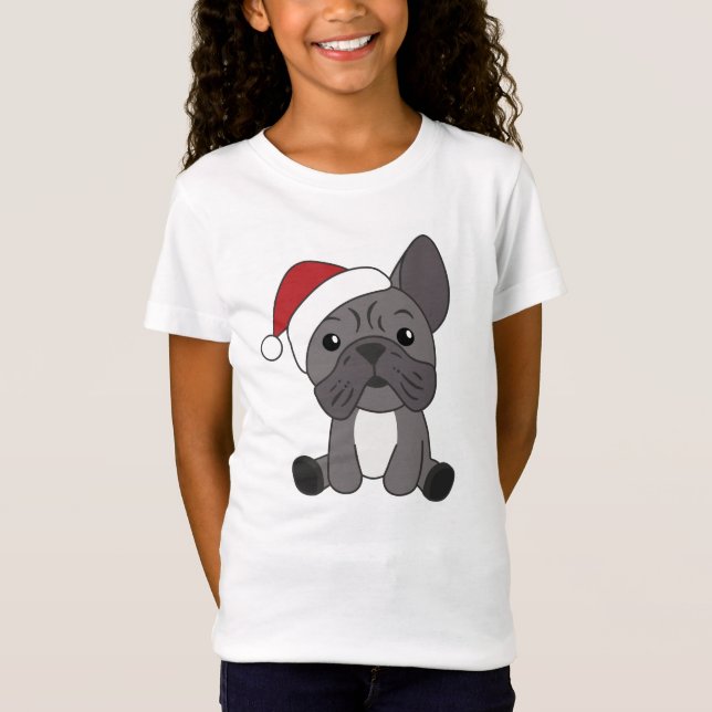 French Bulldog Christmas Snow Winter Animals T-Shirt (Front)