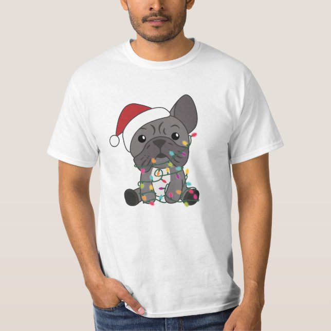 French Bulldog Christmas Snow Winter Animals T-Shirt (Front)
