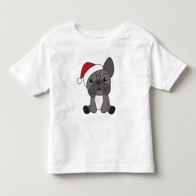 French Bulldog Christmas Snow Winter Animals Toddler T-shirt (Front)
