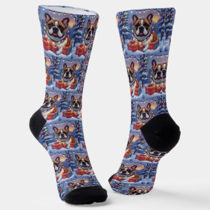 French Bulldog Christmas Socks